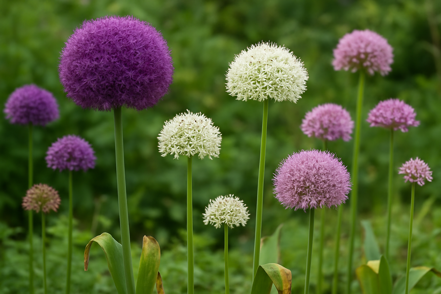 Variedades populares de Allium y cultivares