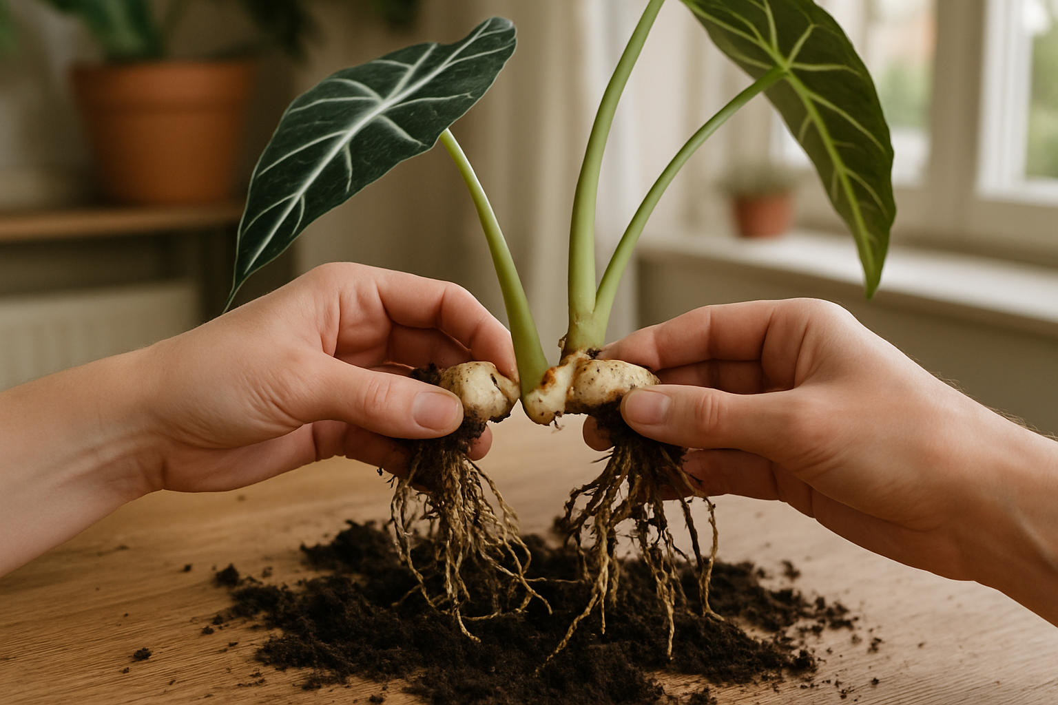 Alocasia stekken: Así se multiplica