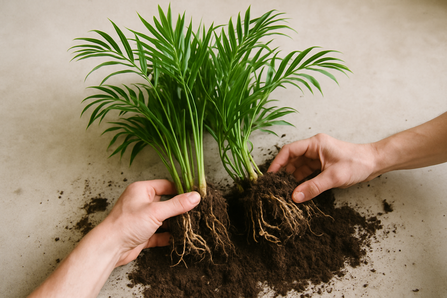 Areca palm: multiplicación y esquejado