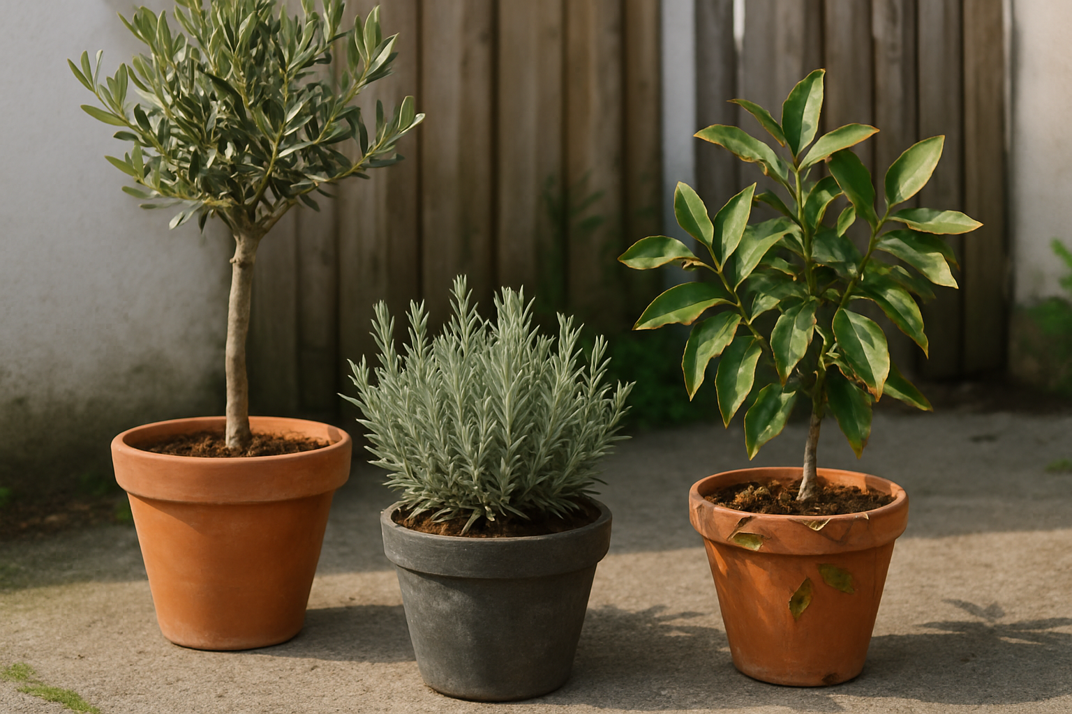 Ejemplos de hojas marrones en plantas de jardín