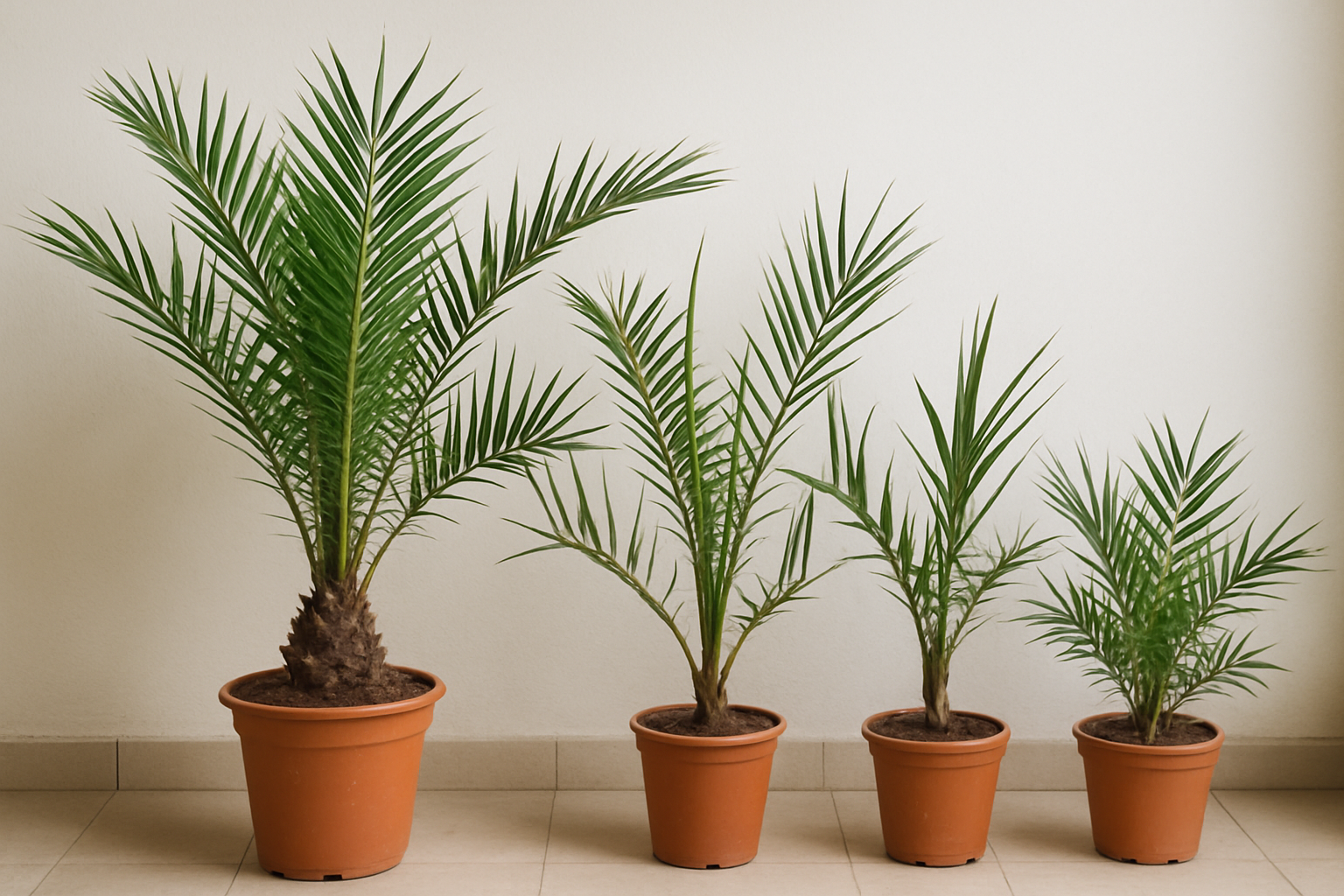Tipos de palmas datileras como planta de interior