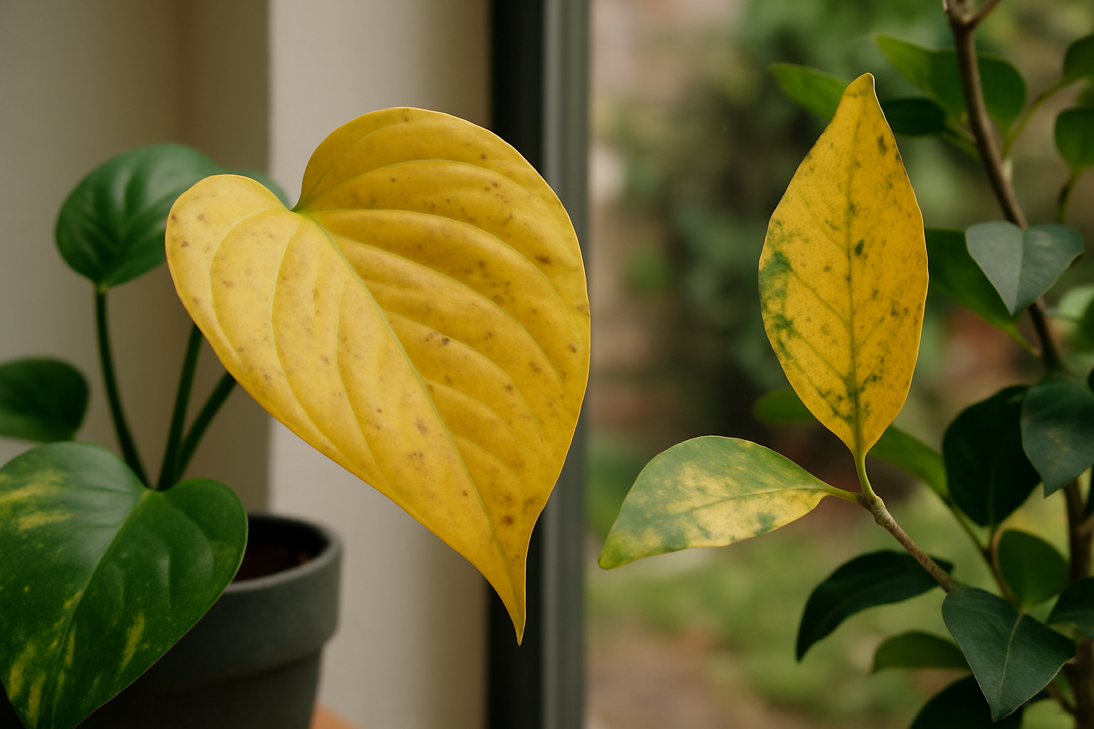 Hojas amarillas en plantas: ¿qué hacer?