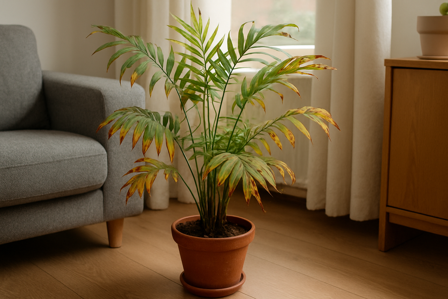 Problemas de la palmera de salón: cómo solucionarlos