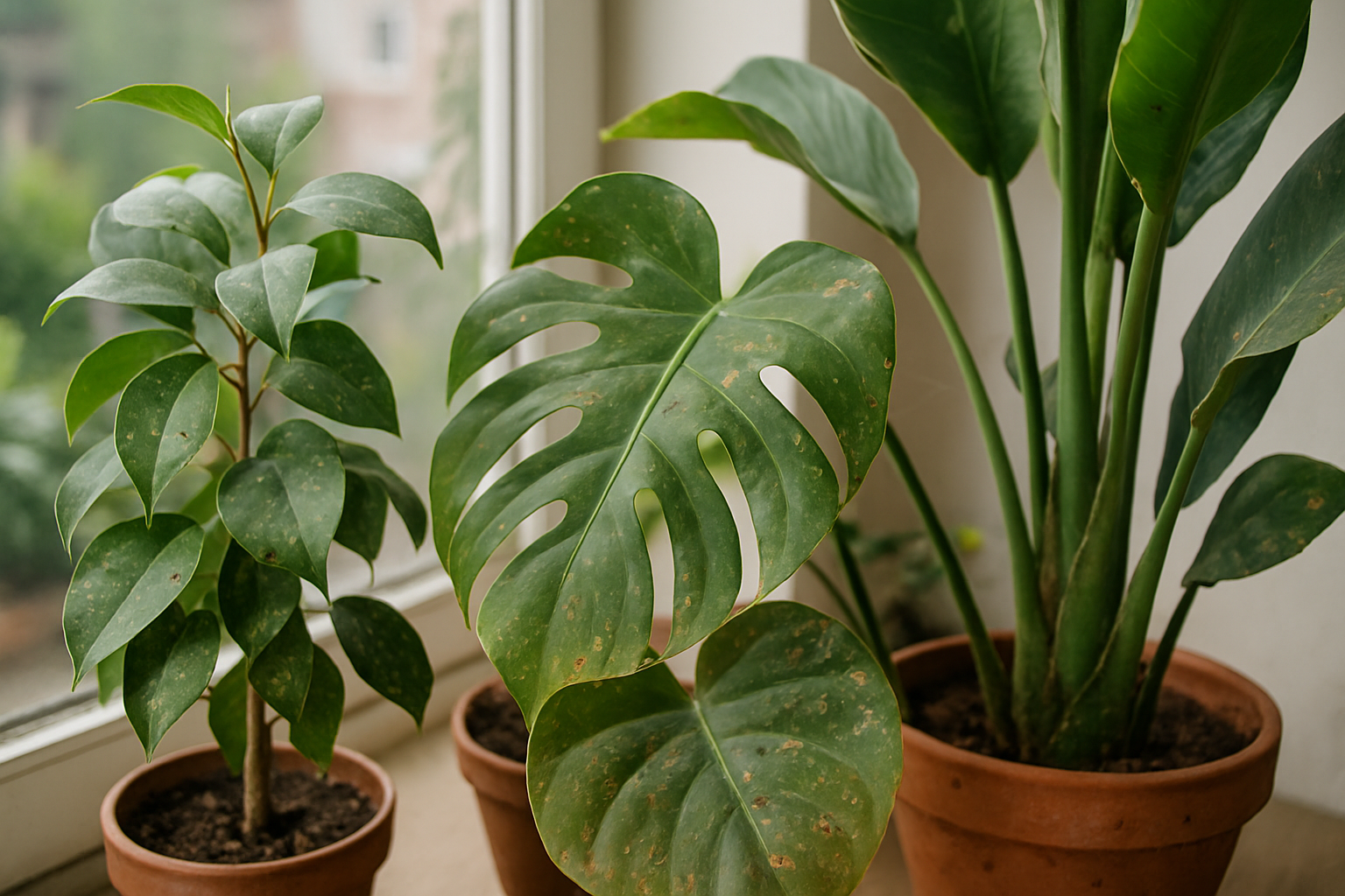 Ejemplos de plagas en plantas de interior