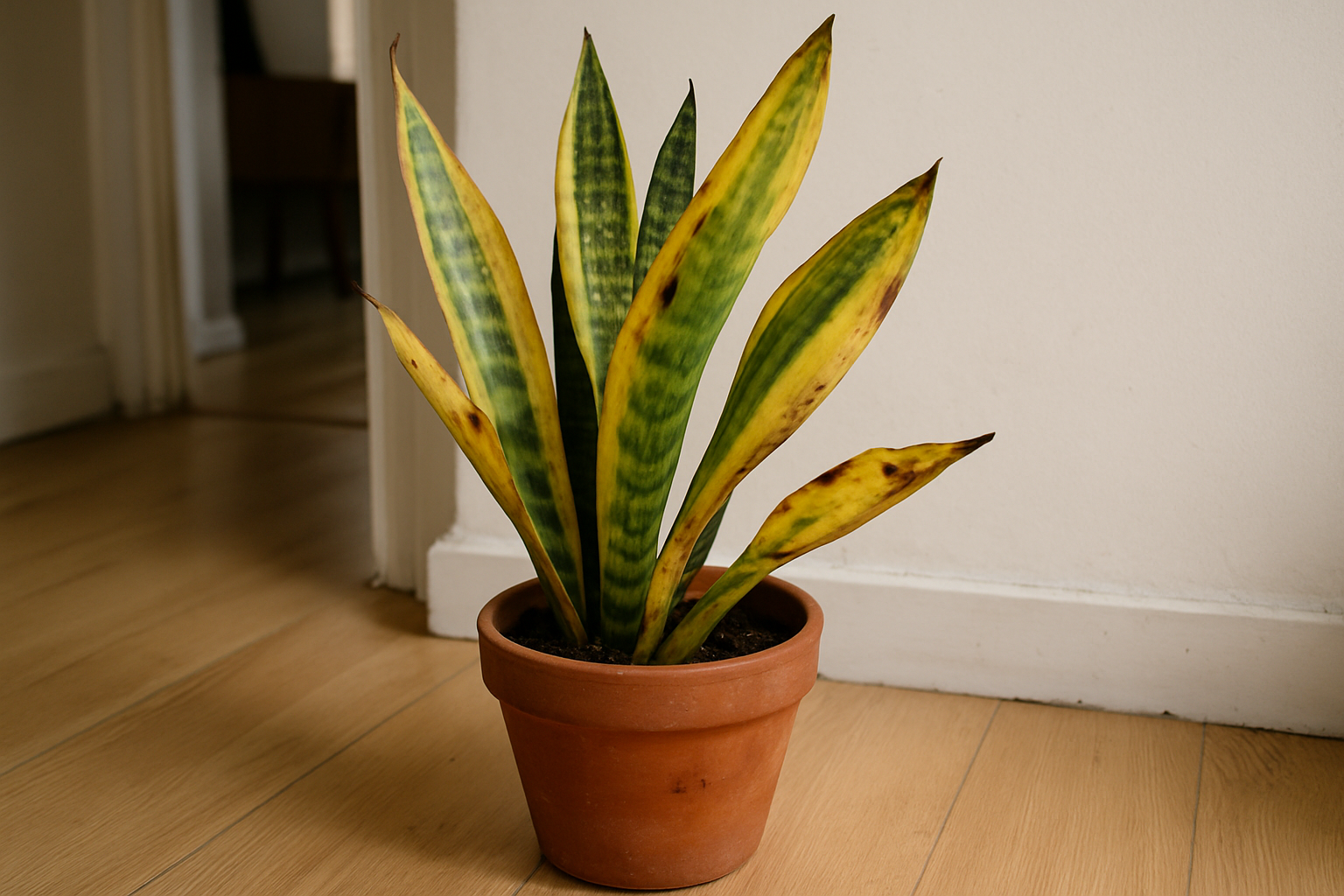 Problemas de Sansevieria: causas y soluciones