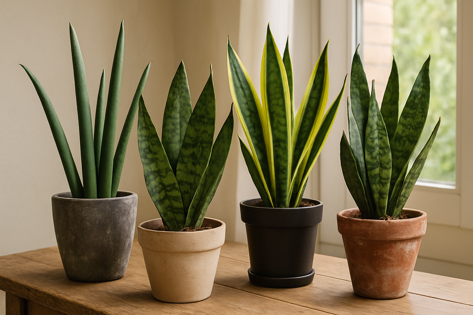 Variedades populares de Sansevieria