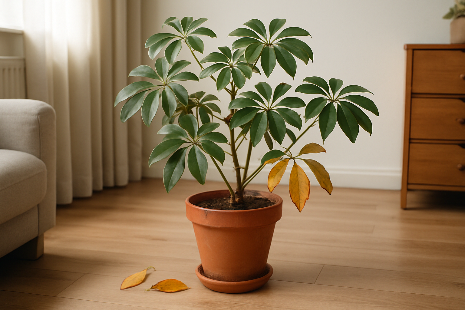 Problemas en Schefflera: cómo identificarlos y resolverlos