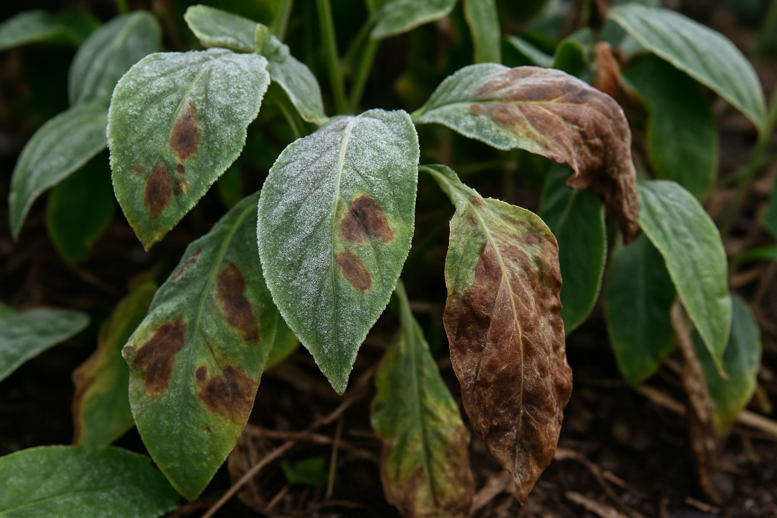 Reconocer y tratar daños por heladas en plantas de jardín