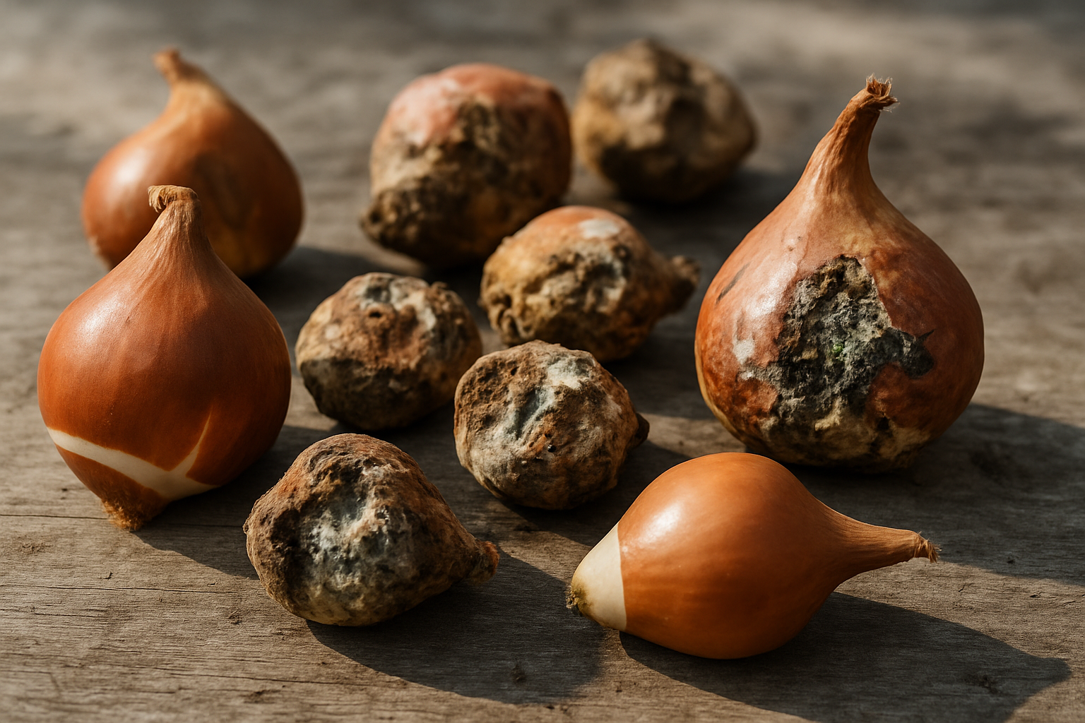 Problemas con bulbos de tulipán