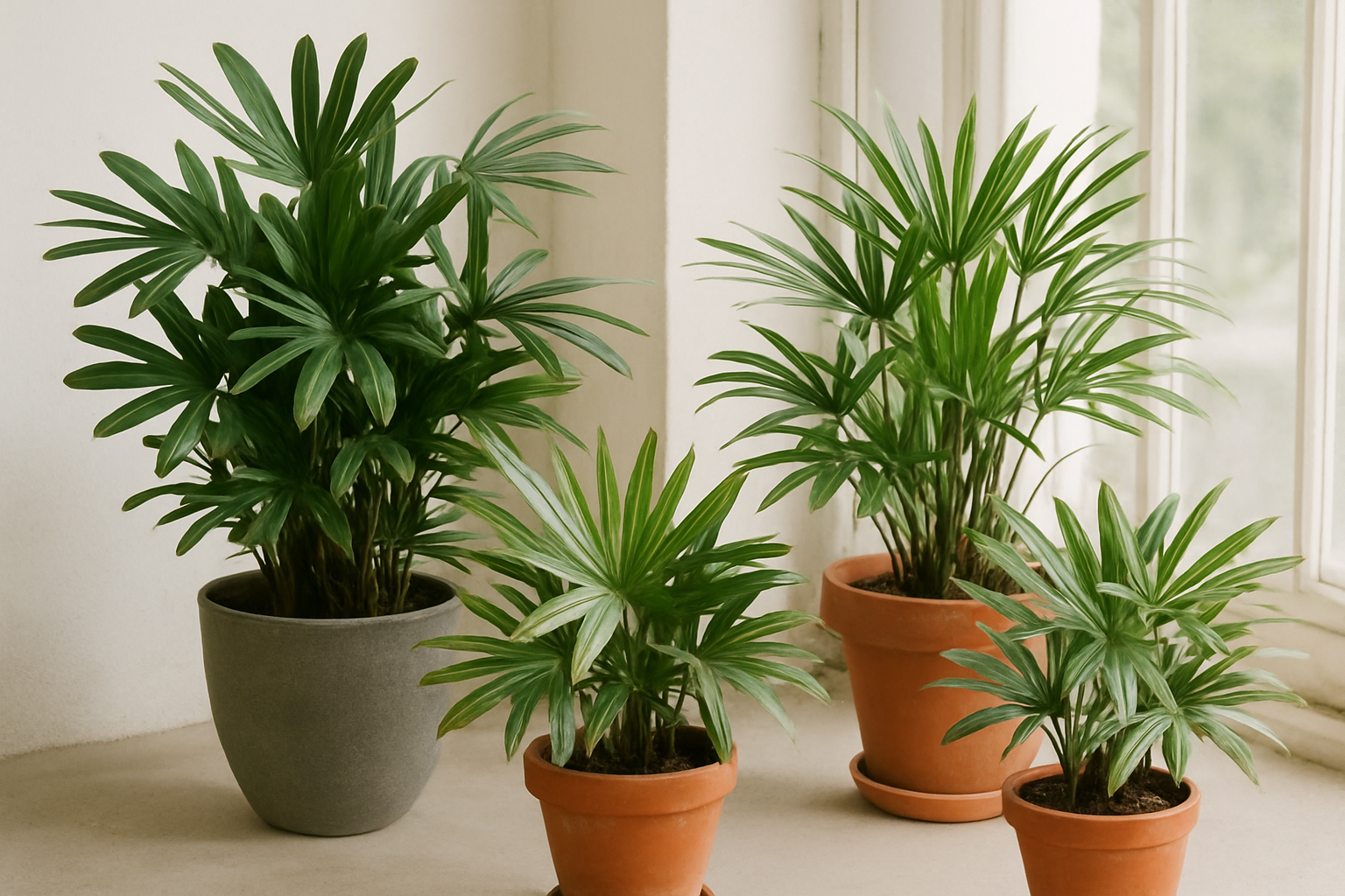 Palmera Rhapis: tipos y variedades