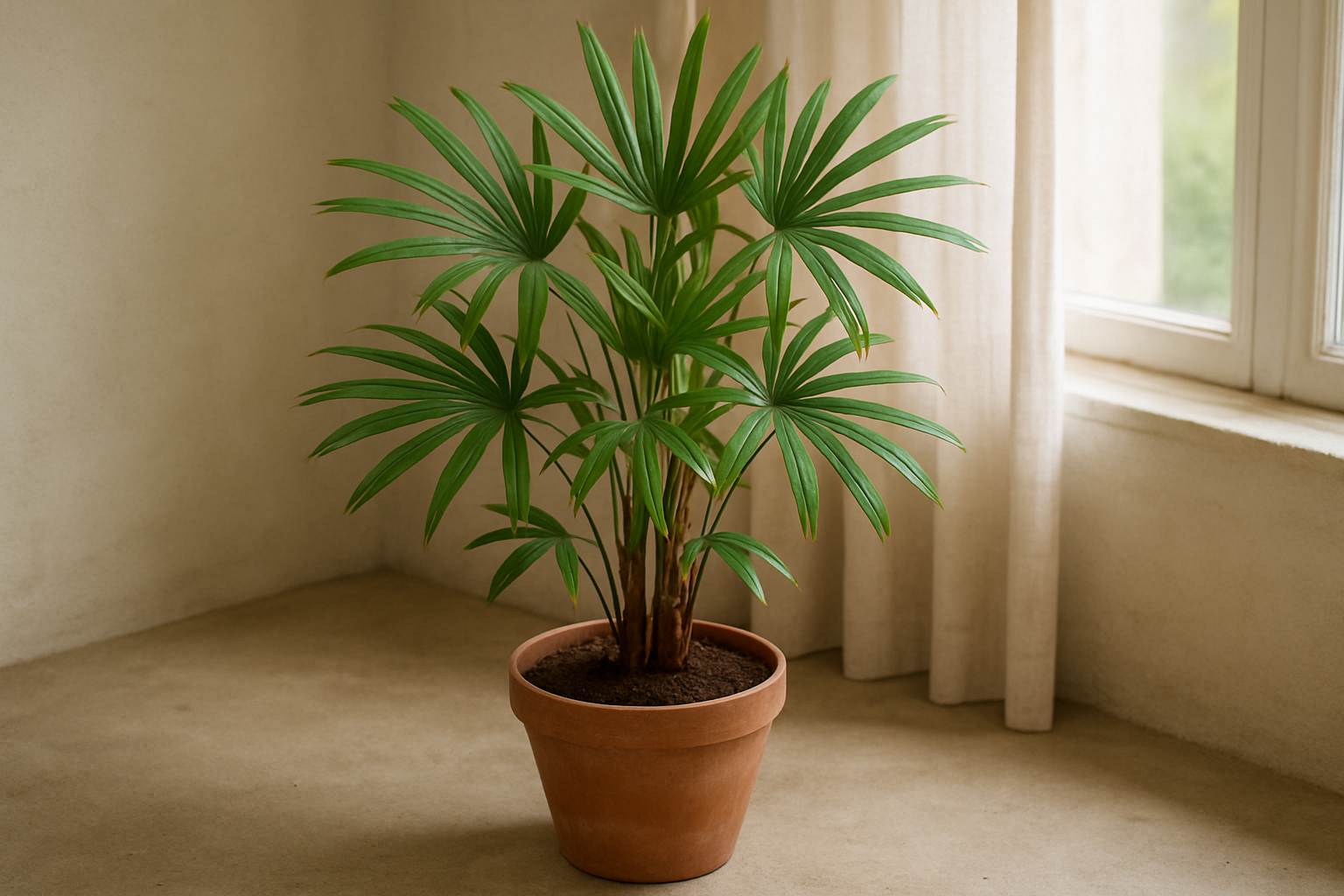 Palmera Rhapis: cuidado, problemas y tipos